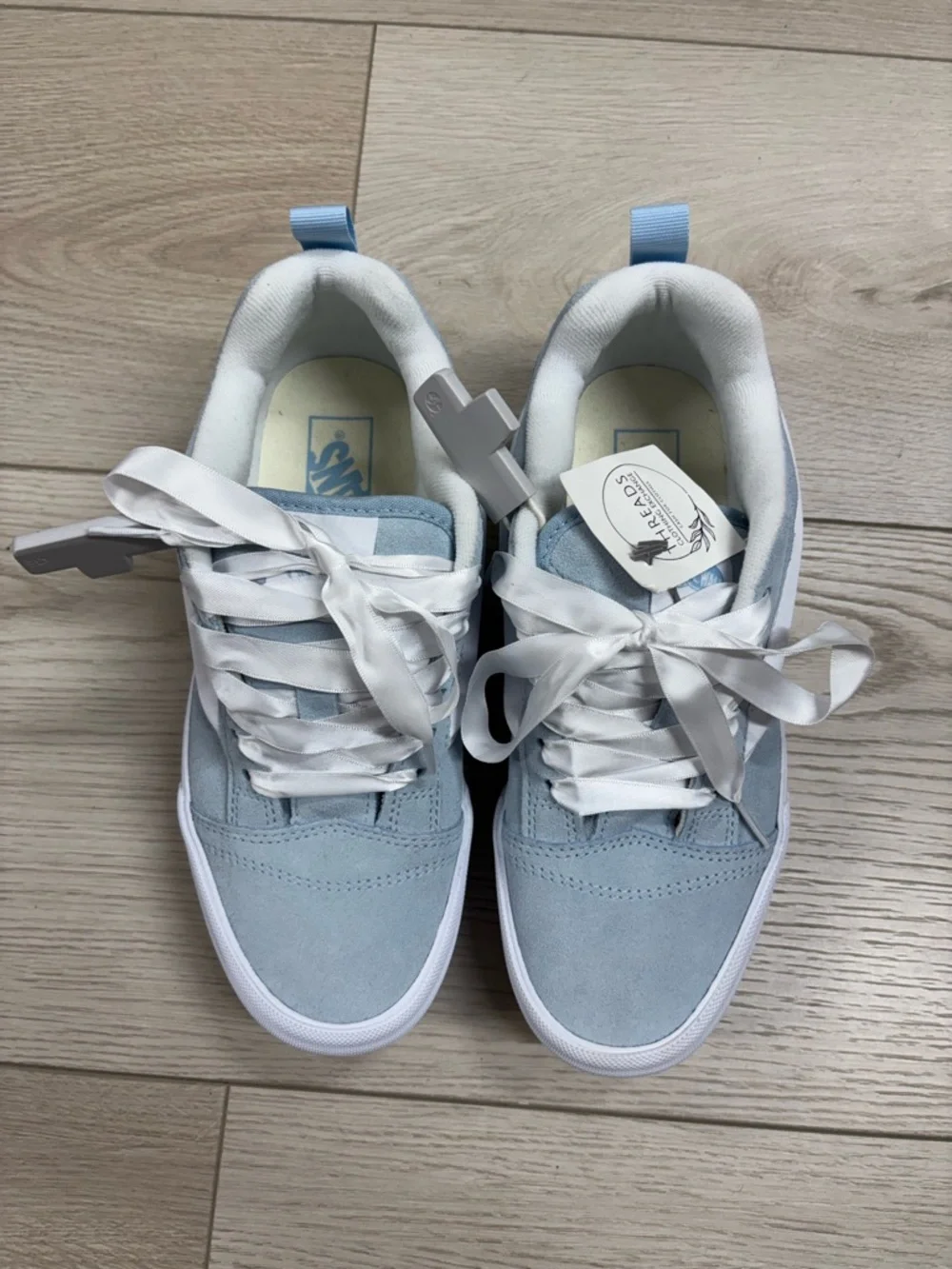 New Vans Knu Stack Vintage Satin Platform Sneakers - Picture 4 of 8